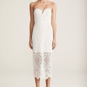 Shona Joy Bustier Lace Midi Dress